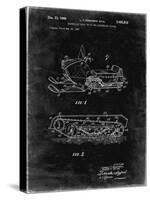 PP1046-Black Grunge Snow Mobile Patent Poster-Cole Borders-Stretched Canvas