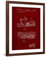 PP1046-Burgundy Snow Mobile Patent Poster-Cole Borders-Framed Giclee Print