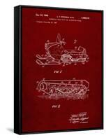 PP1046-Burgundy Snow Mobile Patent Poster-Cole Borders-Framed Stretched Canvas