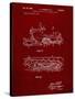 PP1046-Burgundy Snow Mobile Patent Poster-Cole Borders-Stretched Canvas