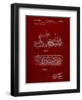 PP1046-Burgundy Snow Mobile Patent Poster-Cole Borders-Framed Giclee Print