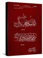 PP1046-Burgundy Snow Mobile Patent Poster-Cole Borders-Stretched Canvas