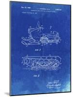 PP1046-Faded Blueprint Snow Mobile Patent Poster-Cole Borders-Mounted Giclee Print