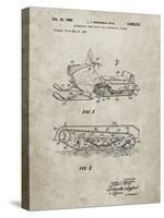 PP1046-Sandstone Snow Mobile Patent Poster-Cole Borders-Stretched Canvas