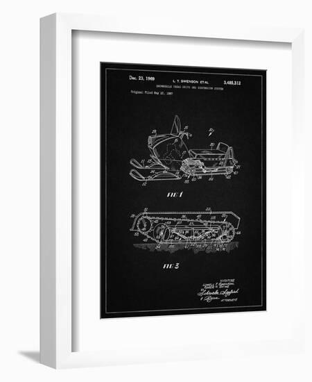 PP1046-Vintage Black Snow Mobile Patent Poster-Cole Borders-Framed Giclee Print