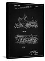 PP1046-Vintage Black Snow Mobile Patent Poster-Cole Borders-Stretched Canvas