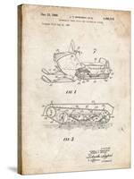 PP1046-Vintage Parchment Snow Mobile Patent Poster-Cole Borders-Stretched Canvas