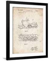 PP1046-Vintage Parchment Snow Mobile Patent Poster-Cole Borders-Framed Giclee Print