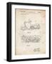 PP1046-Vintage Parchment Snow Mobile Patent Poster-Cole Borders-Framed Giclee Print