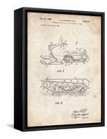 PP1046-Vintage Parchment Snow Mobile Patent Poster-Cole Borders-Framed Stretched Canvas