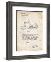 PP1046-Vintage Parchment Snow Mobile Patent Poster-Cole Borders-Framed Giclee Print