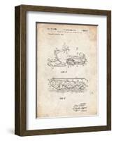 PP1046-Vintage Parchment Snow Mobile Patent Poster-Cole Borders-Framed Giclee Print