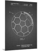 PP1047-Black Grid Soccer Ball Layers Patent Poster-Cole Borders-Mounted Giclee Print