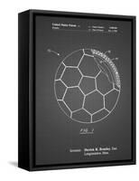 PP1047-Black Grid Soccer Ball Layers Patent Poster-Cole Borders-Framed Stretched Canvas