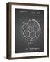 PP1047-Black Grid Soccer Ball Layers Patent Poster-Cole Borders-Framed Giclee Print