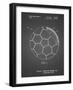 PP1047-Black Grid Soccer Ball Layers Patent Poster-Cole Borders-Framed Giclee Print