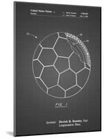 PP1047-Black Grid Soccer Ball Layers Patent Poster-Cole Borders-Mounted Giclee Print