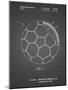 PP1047-Black Grid Soccer Ball Layers Patent Poster-Cole Borders-Mounted Giclee Print