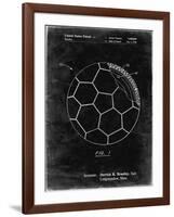 PP1047-Black Grunge Soccer Ball Layers Patent Poster-Cole Borders-Framed Giclee Print