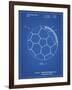 PP1047-Blueprint Soccer Ball Layers Patent Poster-Cole Borders-Framed Giclee Print