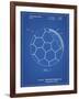 PP1047-Blueprint Soccer Ball Layers Patent Poster-Cole Borders-Framed Giclee Print