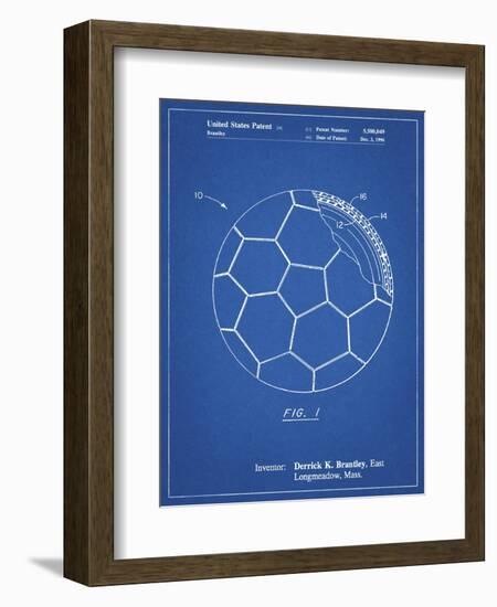 PP1047-Blueprint Soccer Ball Layers Patent Poster-Cole Borders-Framed Giclee Print