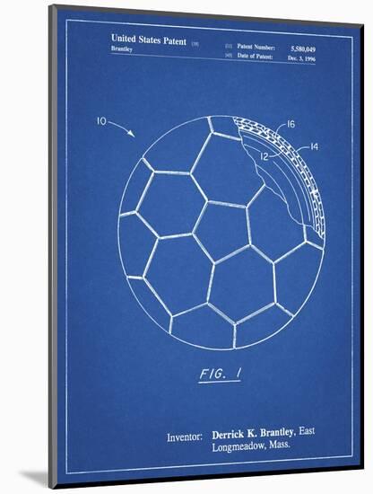 PP1047-Blueprint Soccer Ball Layers Patent Poster-Cole Borders-Mounted Giclee Print