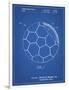 PP1047-Blueprint Soccer Ball Layers Patent Poster-Cole Borders-Framed Giclee Print