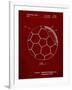 PP1047-Burgundy Soccer Ball Layers Patent Poster-Cole Borders-Framed Giclee Print