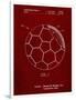 PP1047-Burgundy Soccer Ball Layers Patent Poster-Cole Borders-Framed Giclee Print