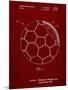 PP1047-Burgundy Soccer Ball Layers Patent Poster-Cole Borders-Mounted Giclee Print