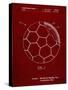 PP1047-Burgundy Soccer Ball Layers Patent Poster-Cole Borders-Stretched Canvas