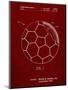 PP1047-Burgundy Soccer Ball Layers Patent Poster-Cole Borders-Mounted Giclee Print