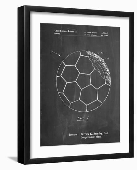 PP1047-Chalkboard Soccer Ball Layers Patent Poster-Cole Borders-Framed Giclee Print