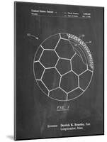 PP1047-Chalkboard Soccer Ball Layers Patent Poster-Cole Borders-Mounted Giclee Print