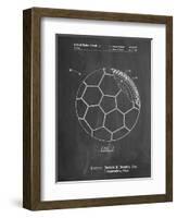 PP1047-Chalkboard Soccer Ball Layers Patent Poster-Cole Borders-Framed Giclee Print