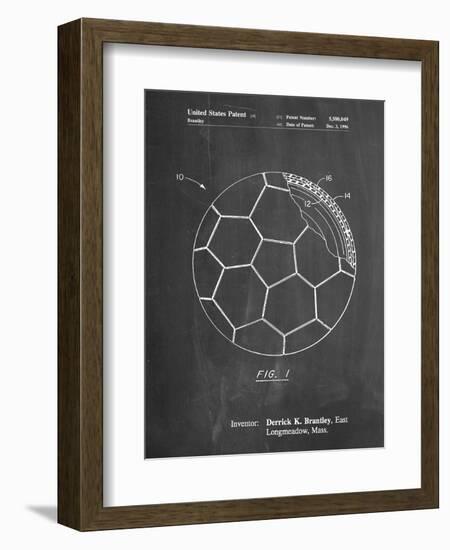 PP1047-Chalkboard Soccer Ball Layers Patent Poster-Cole Borders-Framed Giclee Print