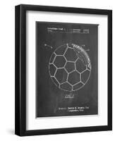PP1047-Chalkboard Soccer Ball Layers Patent Poster-Cole Borders-Framed Giclee Print