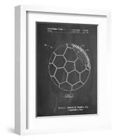 PP1047-Chalkboard Soccer Ball Layers Patent Poster-Cole Borders-Framed Giclee Print