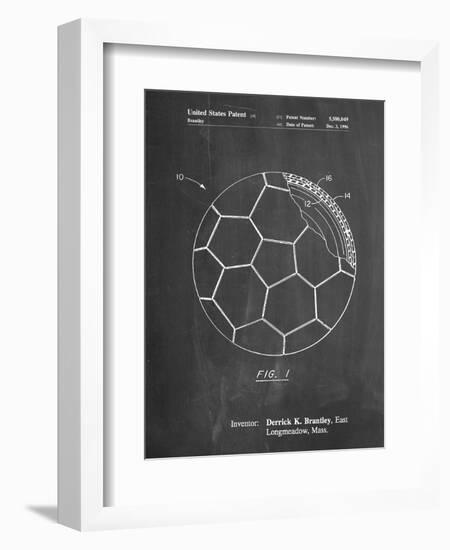 PP1047-Chalkboard Soccer Ball Layers Patent Poster-Cole Borders-Framed Giclee Print