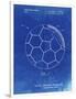 PP1047-Faded Blueprint Soccer Ball Layers Patent Poster-Cole Borders-Framed Giclee Print