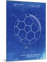 PP1047-Faded Blueprint Soccer Ball Layers Patent Poster-Cole Borders-Mounted Giclee Print