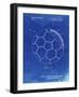 PP1047-Faded Blueprint Soccer Ball Layers Patent Poster-Cole Borders-Framed Giclee Print