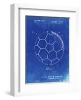 PP1047-Faded Blueprint Soccer Ball Layers Patent Poster-Cole Borders-Framed Giclee Print