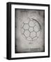 PP1047-Faded Grey Soccer Ball Layers Patent Poster-Cole Borders-Framed Giclee Print