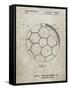 PP1047-Sandstone Soccer Ball Layers Patent Poster-Cole Borders-Framed Stretched Canvas