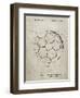 PP1047-Sandstone Soccer Ball Layers Patent Poster-Cole Borders-Framed Giclee Print