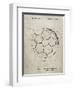 PP1047-Sandstone Soccer Ball Layers Patent Poster-Cole Borders-Framed Giclee Print