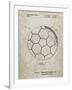 PP1047-Sandstone Soccer Ball Layers Patent Poster-Cole Borders-Framed Giclee Print