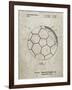 PP1047-Sandstone Soccer Ball Layers Patent Poster-Cole Borders-Framed Giclee Print